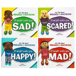 Excellerations® English & Spanish Emotions Books & Dolls Kit 1 - 8 books 4 dolls