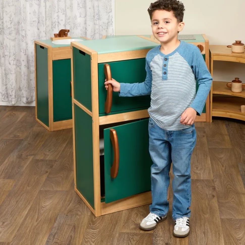 Excellerations® EverGrow™ Rubberwood Play Kitchen - Refrigerator