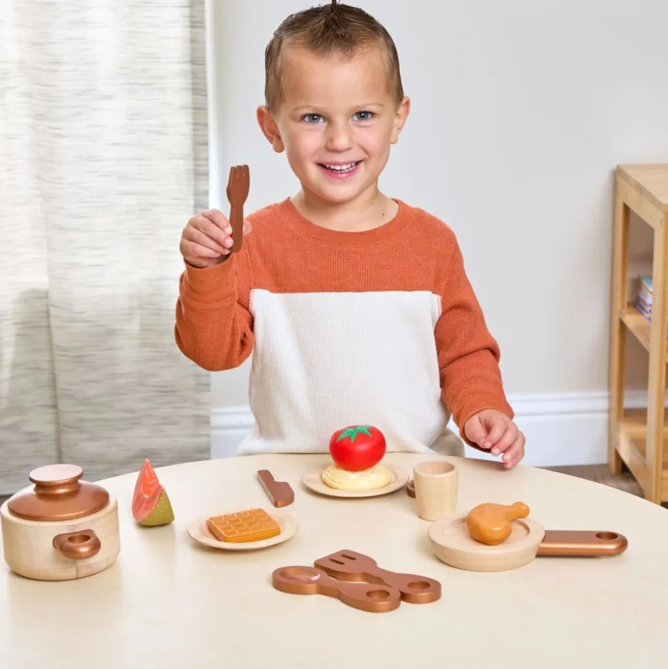 Excellerations® EverGrow™ Rubberwood Play Kitchen - Cookware
