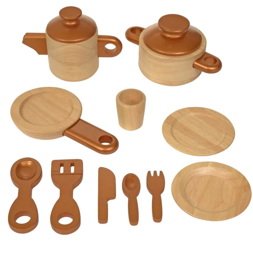 Excellerations® EverGrow™ Rubberwood Play Kitchen - Cookware