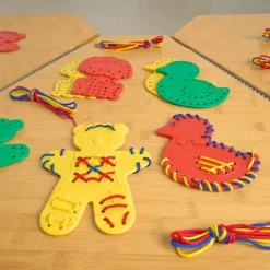 Excellerations® Extra-Large Animal Lacing Shapes - 9 Cards, 27 Laces