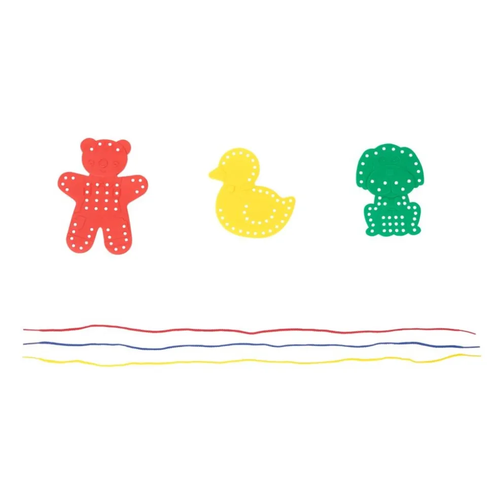 Excellerations® Extra-Large Animal Lacing Shapes - 9 Cards, 27 Laces