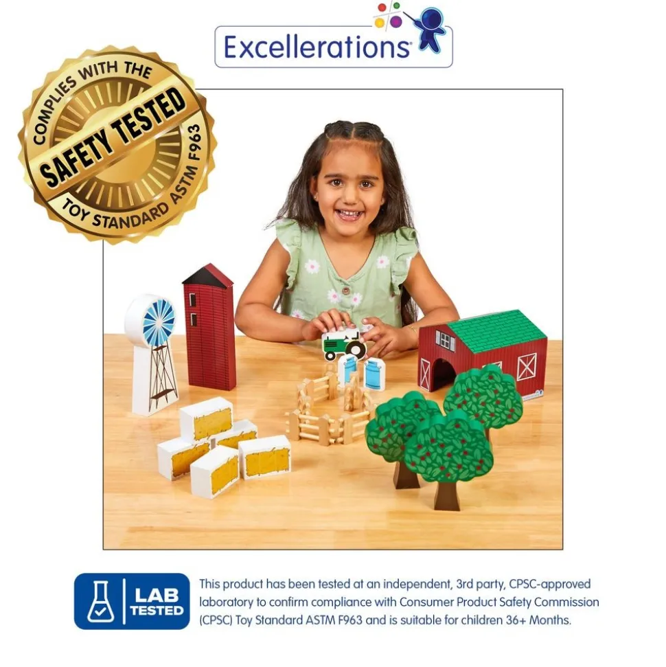 Excellerations® Farm Block Play Set - 25 Pieces