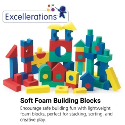 Excellerations® Foam Tabletop Unit Blocks - 68 Pieces