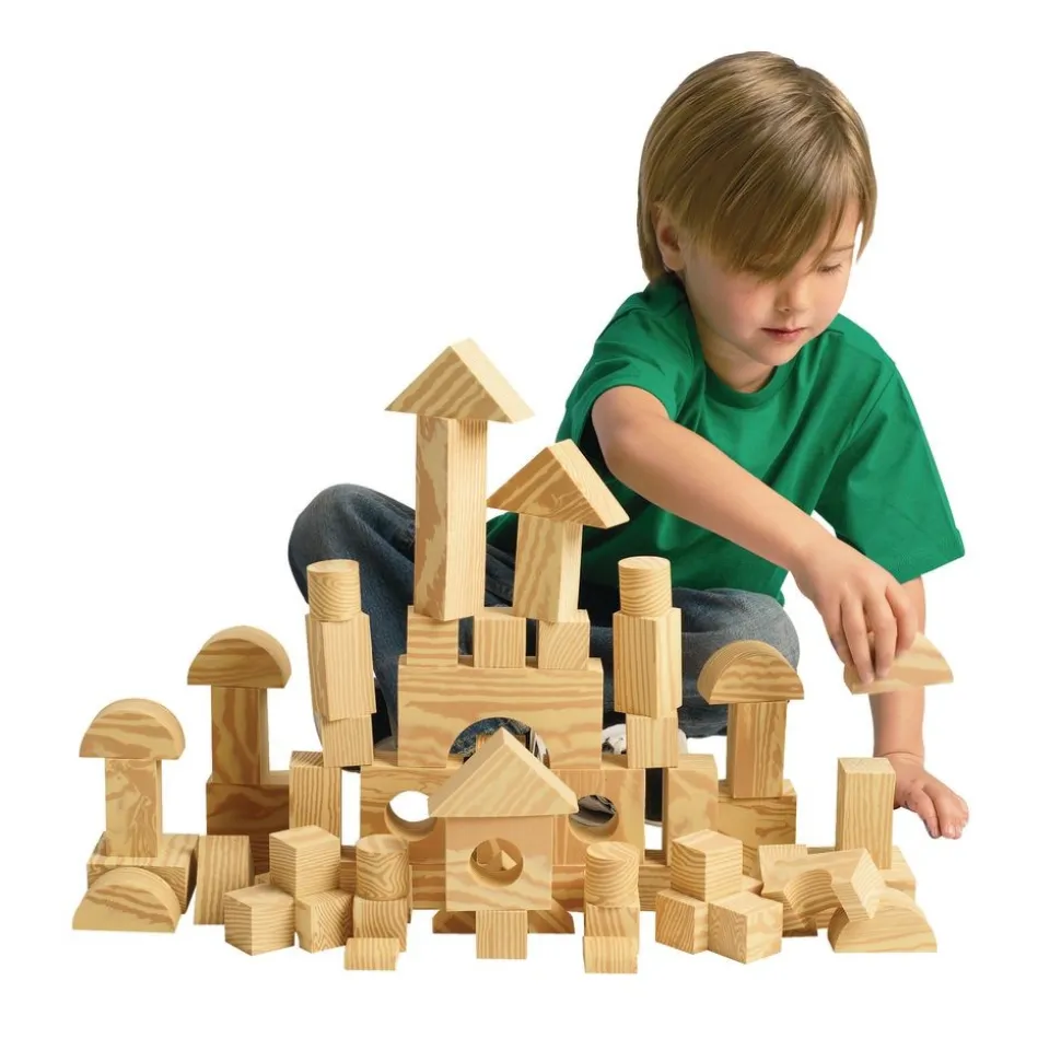 Excellerations® Foam Wood-Look Blocks - Set of 80
