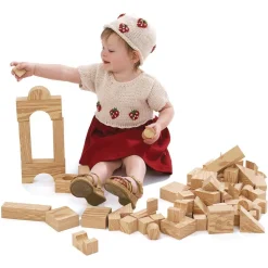 Excellerations® Foam Wood-Look Blocks - Set of 80