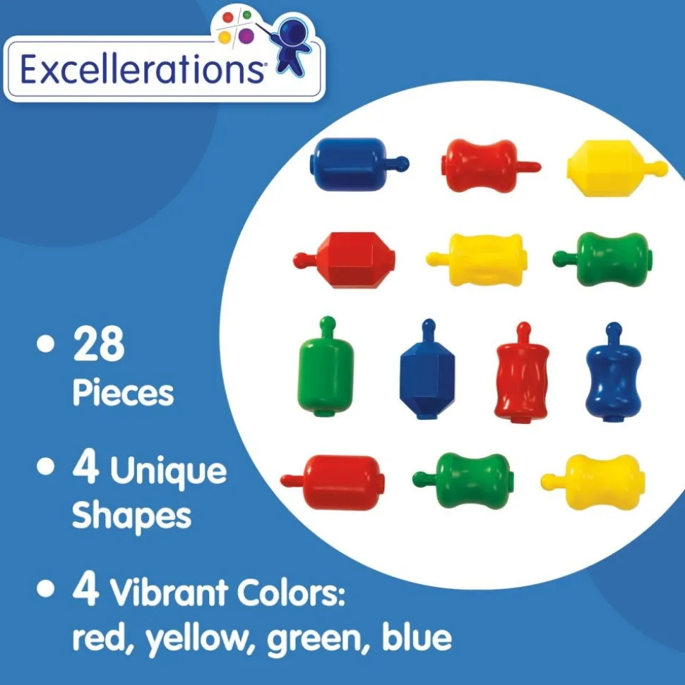 Excellerations® Fun Pop Linking Beads - 28 Pieces