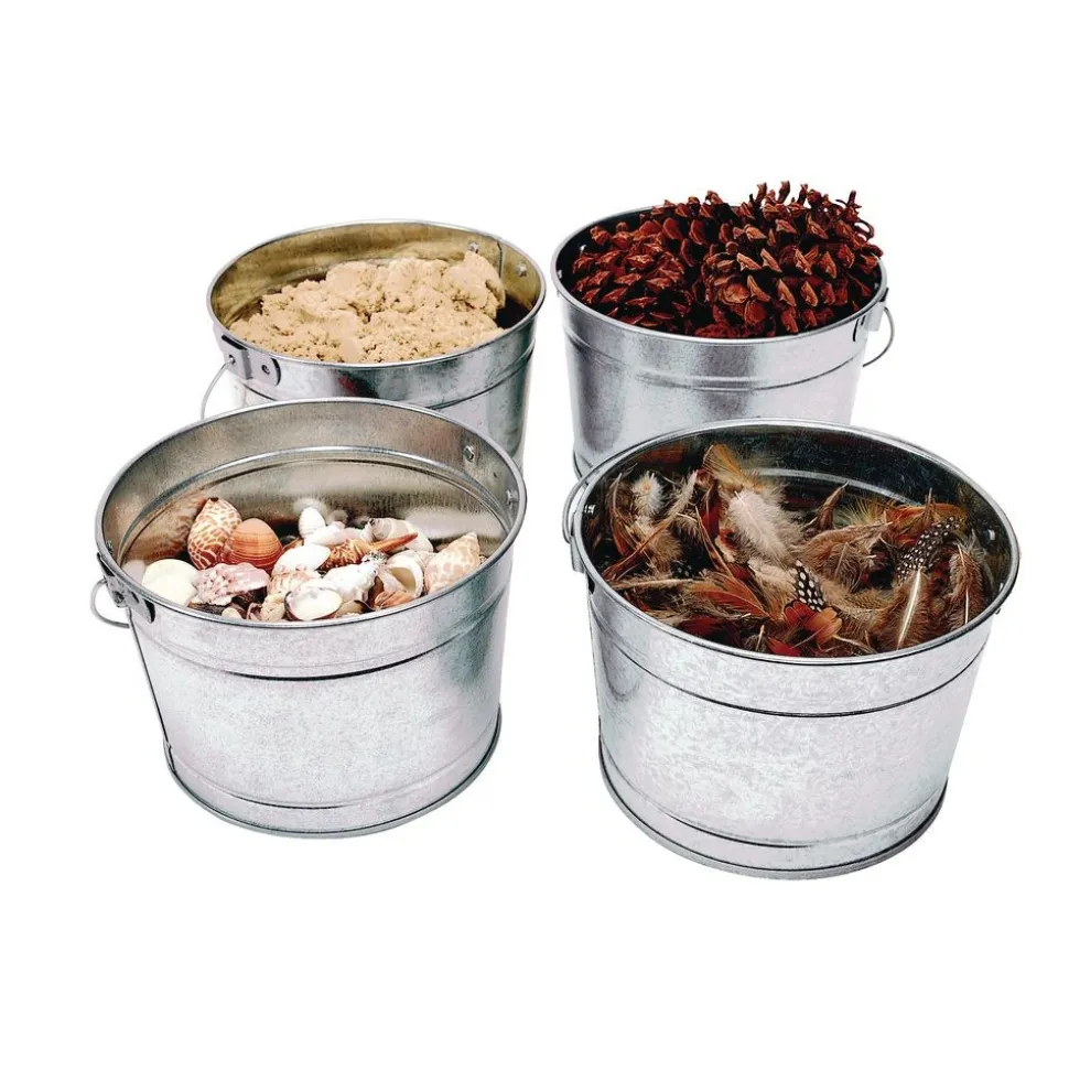 Excellerations® Galvanized Steel Pail - Set of 4