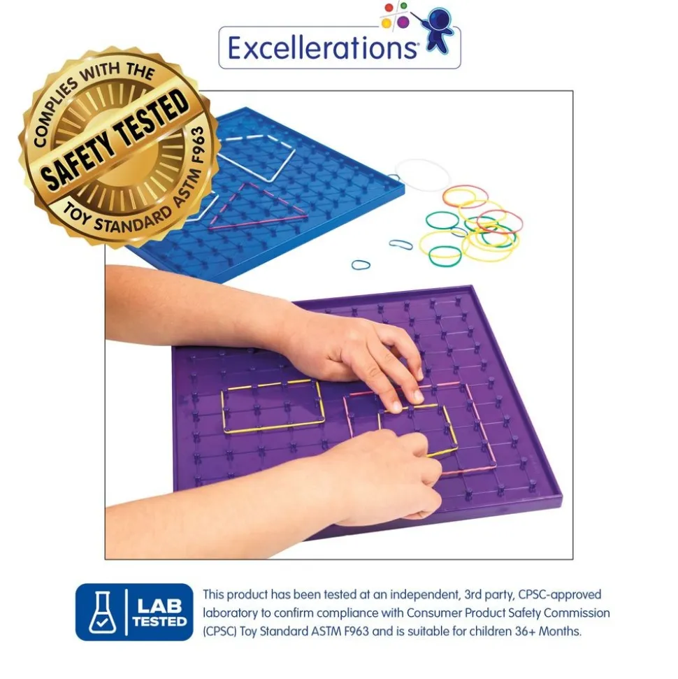 Excellerations® 9" Geoboards - Set of 6