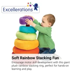 Excellerations® Giant Plush Rainbow Stacking Ring