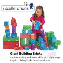 Excellerations® Giant Shapes Building Bricks - Set of 48