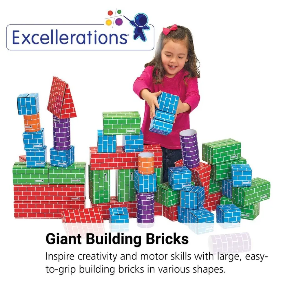 Excellerations® Giant Shapes Building Bricks - Set of 48
