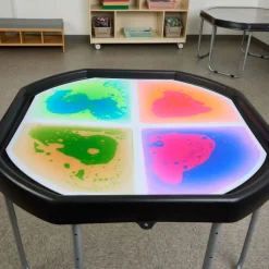 Excellerations® Glow-in-the-Dark Liquid Sensory Floor Tiles - Set of 4