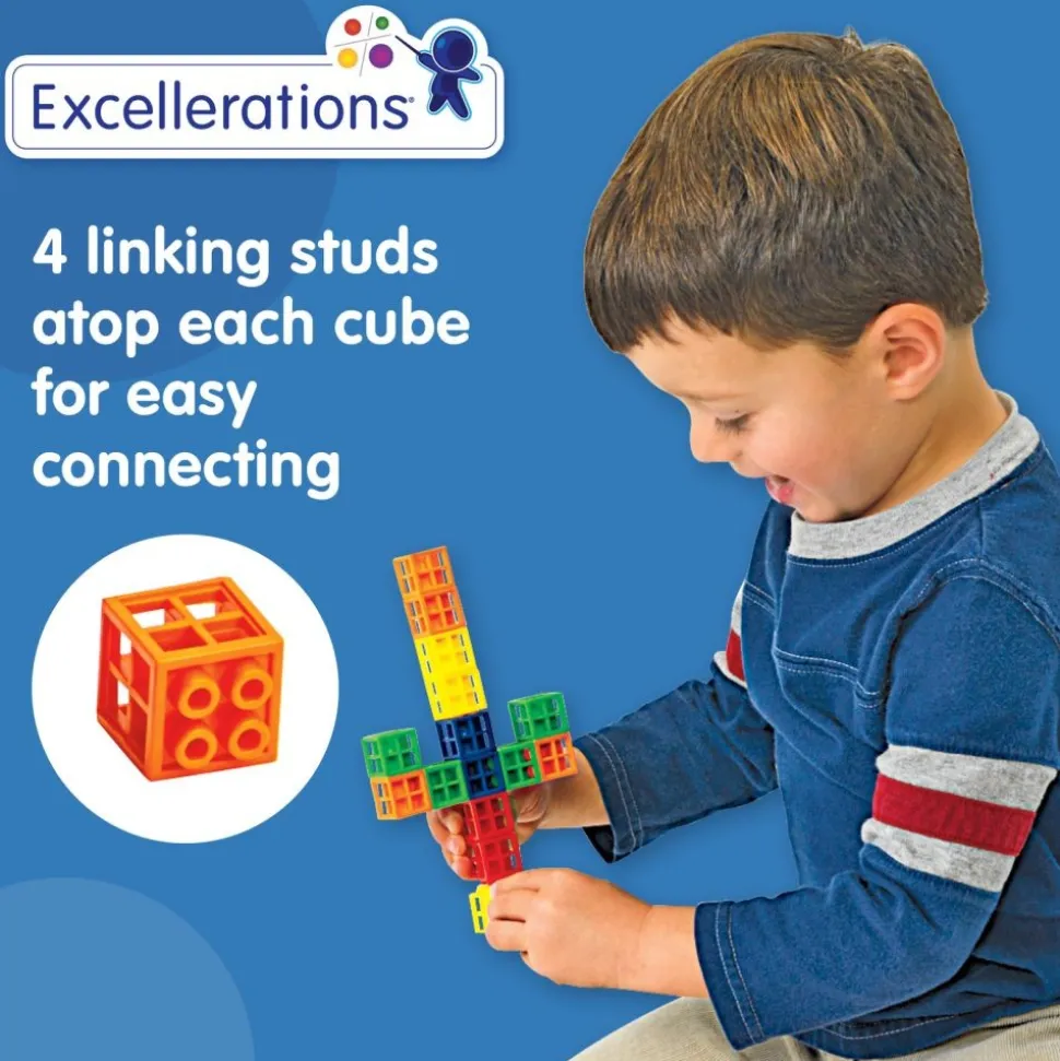 Excellerations® Grid Linking Cubes - 300 Pieces