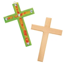 Excellerations® Hanging Wooden Crosses - Set of 12