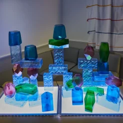 Excellerations® Ice Blocks & Stacking Gems - Set of 40
