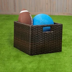 Excellerations® Indoor/Outdoor Wicker Basket - Small indoor-outdoor baskets for kids