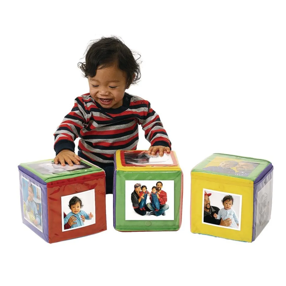 Excellerations® Infant Photo Cubes with Mirror - Set of 3