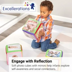 Excellerations® Infant Photo Cubes with Mirror - Set of 3