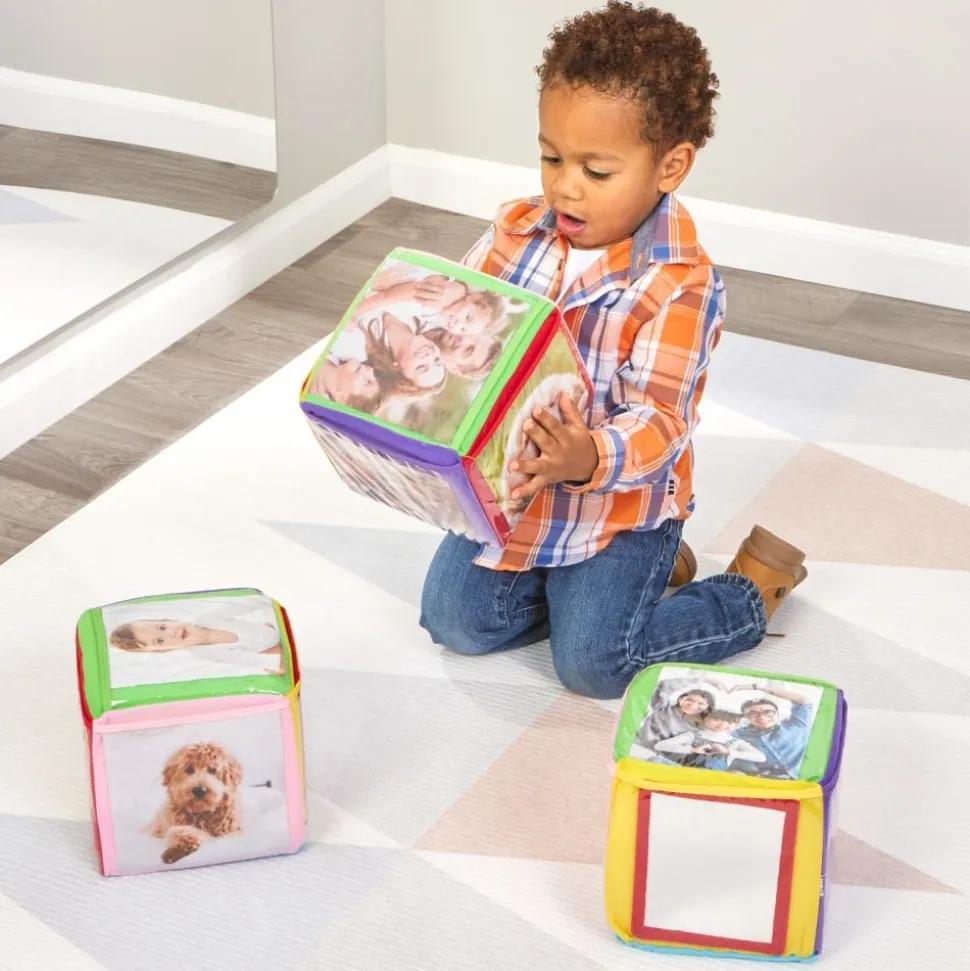 Excellerations® Infant Photo Cubes with Mirror - Set of 3
