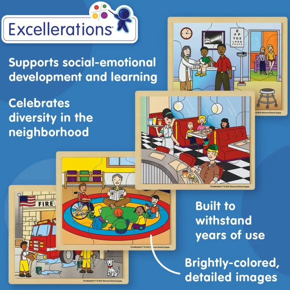 Excellerations® In My Community Puzzles - Set of 12