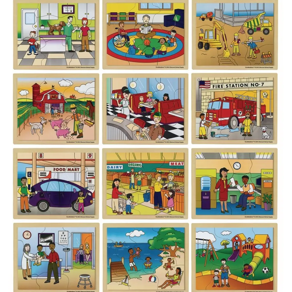 Excellerations® In My Community Puzzles - Set of 12