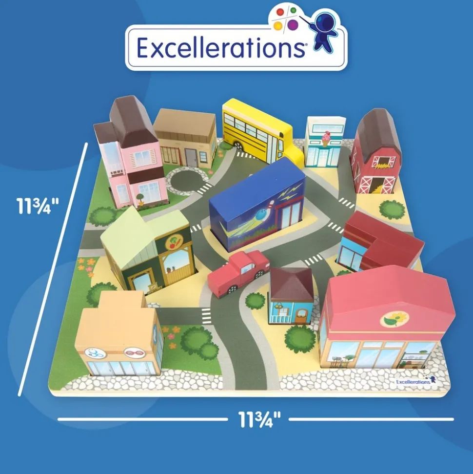 Excellerations® JourneyJunction™ Build & Block Logic Puzzle Rural