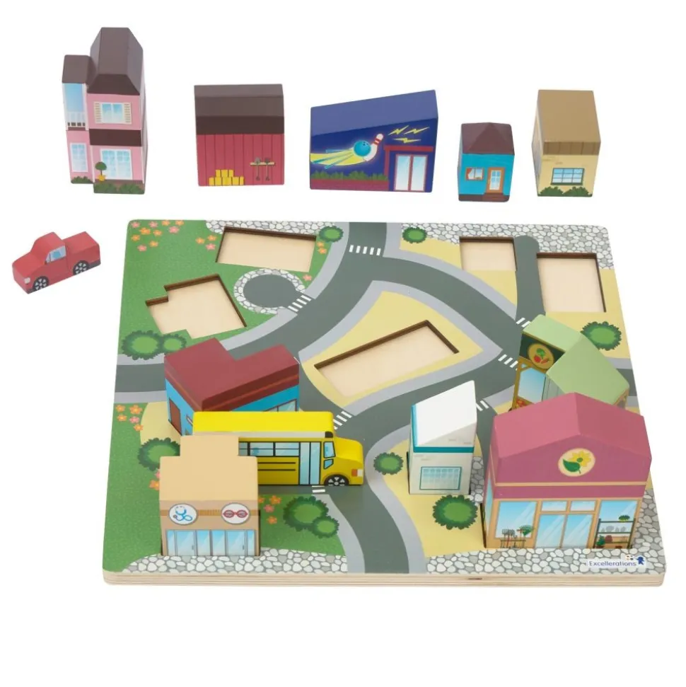 Excellerations® JourneyJunction™ Build & Block Logic Puzzle Rural
