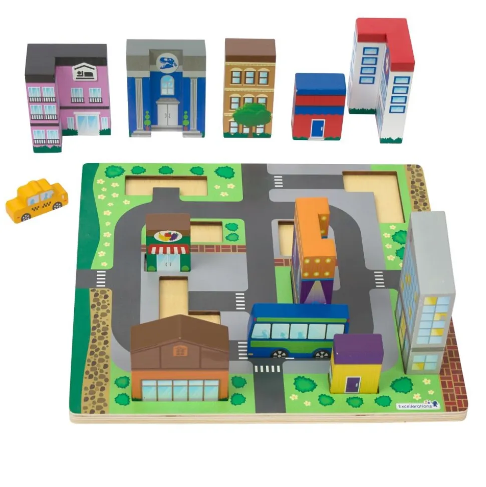 Excellerations® JourneyJunction™ Build & Block Logic Puzzle City