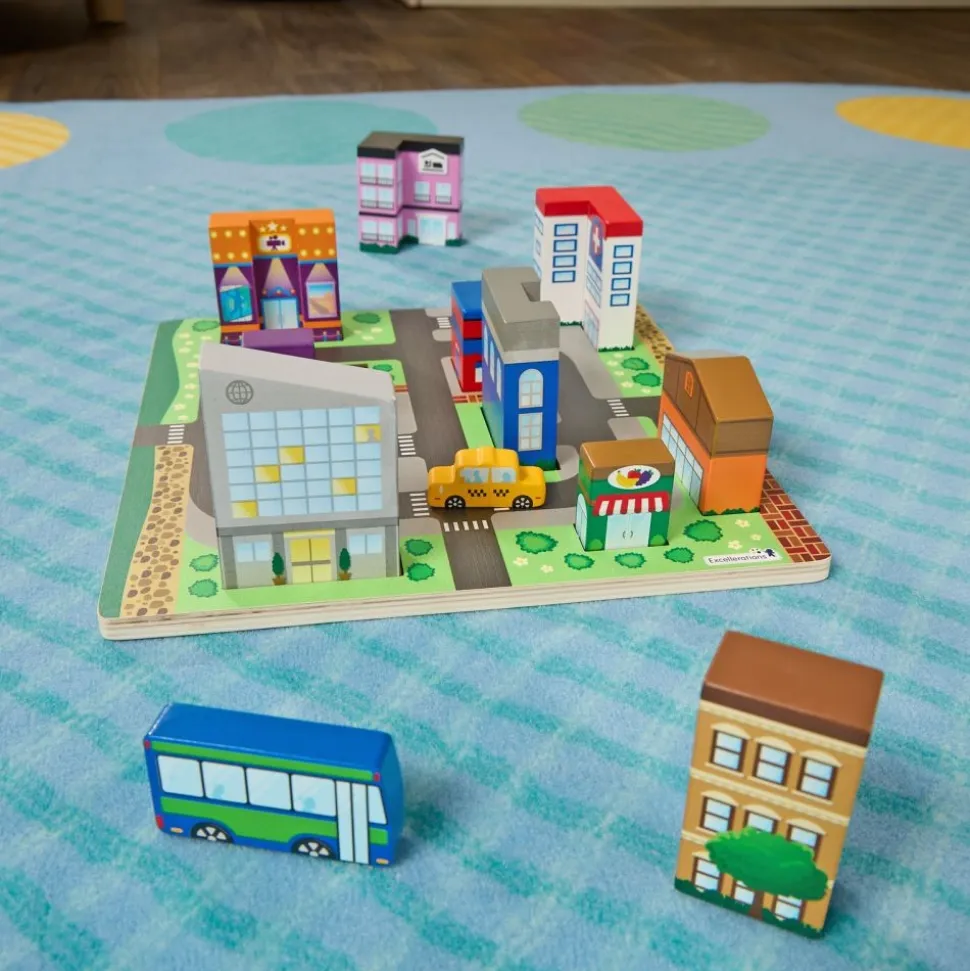 Excellerations® JourneyJunction™ Build & Block Logic Puzzle City