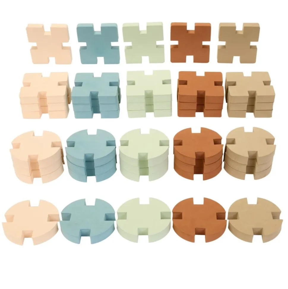 Excellerations® Jumbo Foam Interlocking Shapes - 40 pieces