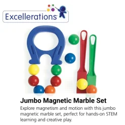Excellerations® Jumbo Magnetic Marble Set - 13 Pieces