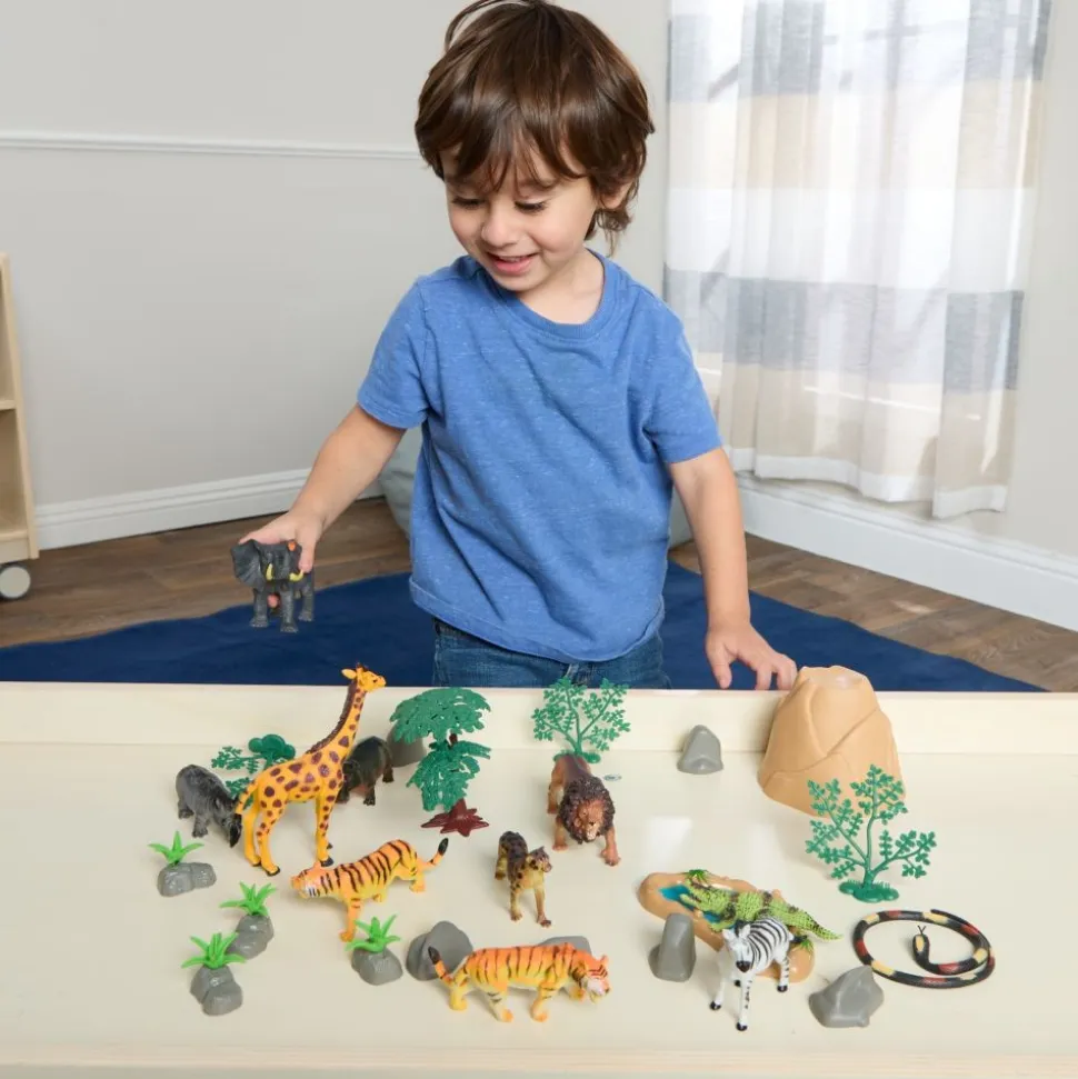 Excellerations® Jungle Animal Bucket - Set of 31 Pieces