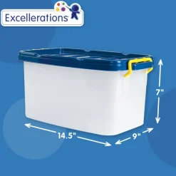Excellerations® Large Storage Bin with Clip-Handle Lid