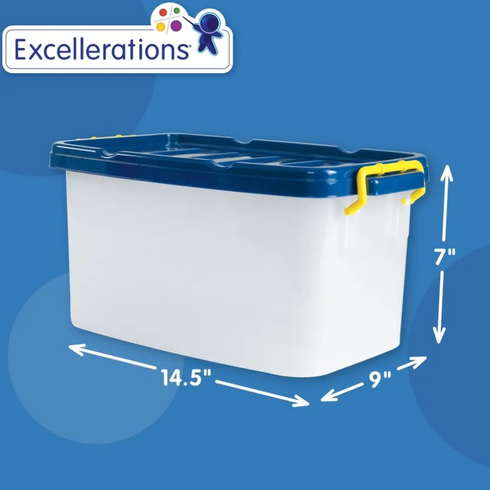 Excellerations® Large Storage Bin with Clip-Handle Lid