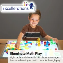 Excellerations® Light Table Math Bin - 296 Pieces