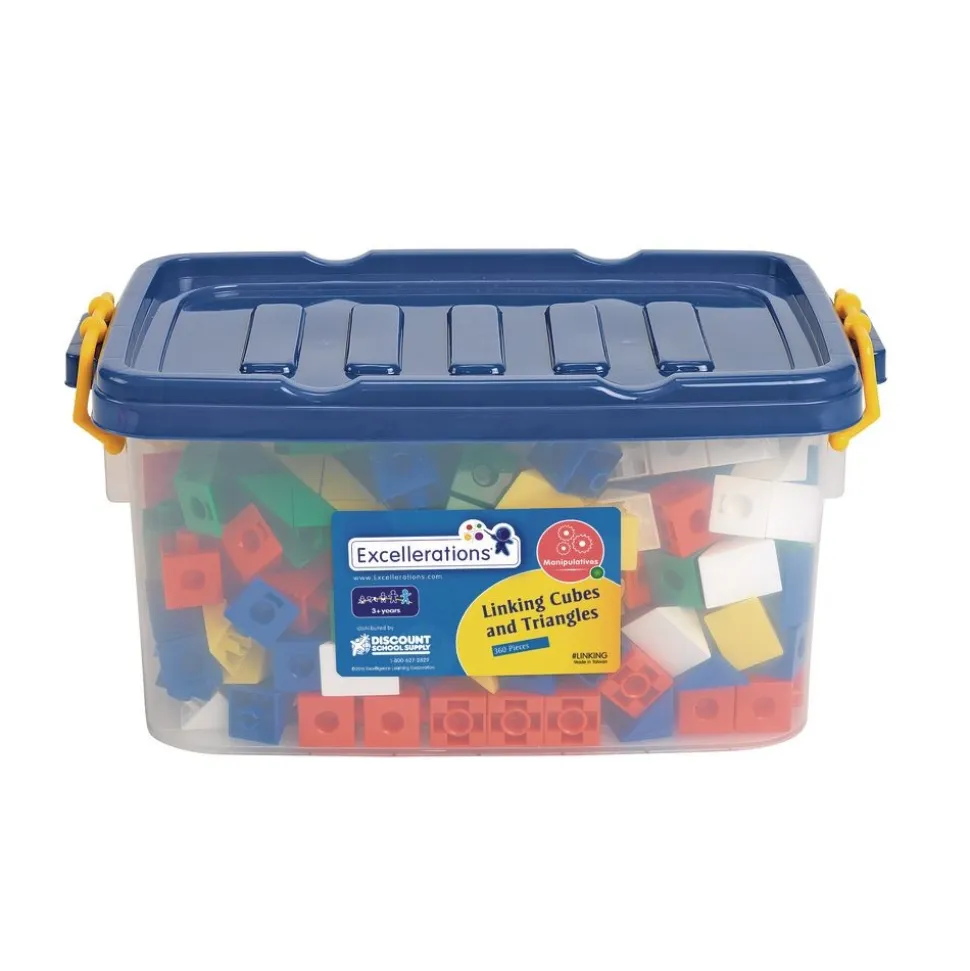 Excellerations® Linking Cubes and Triangles - 360 pieces