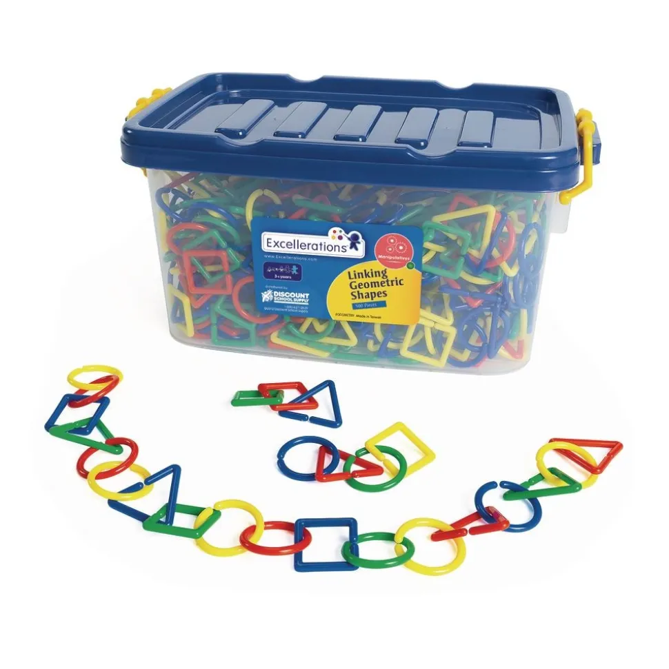 Excellerations® Linking Geometric Shapes - 500 Pieces