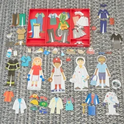 Excellerations® Magnetic Career Dressing Dolls - 93 Pieces