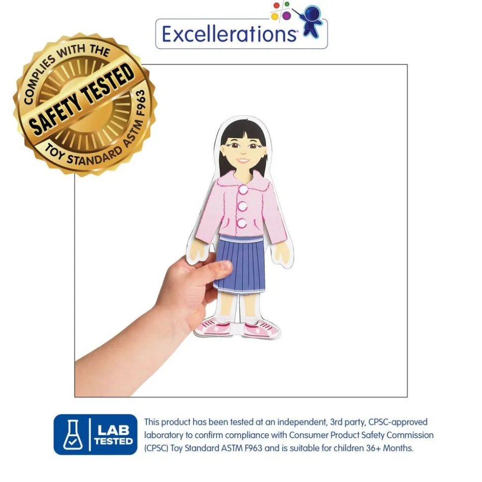 Excellerations® Magnetic Dressing Dolls - 80 Pieces