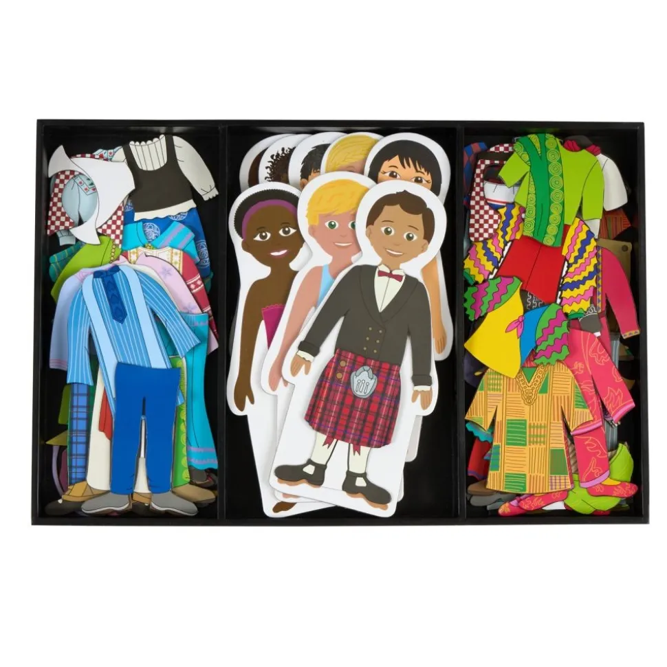 Excellerations® Magnetic Multicultural Dressing Dolls