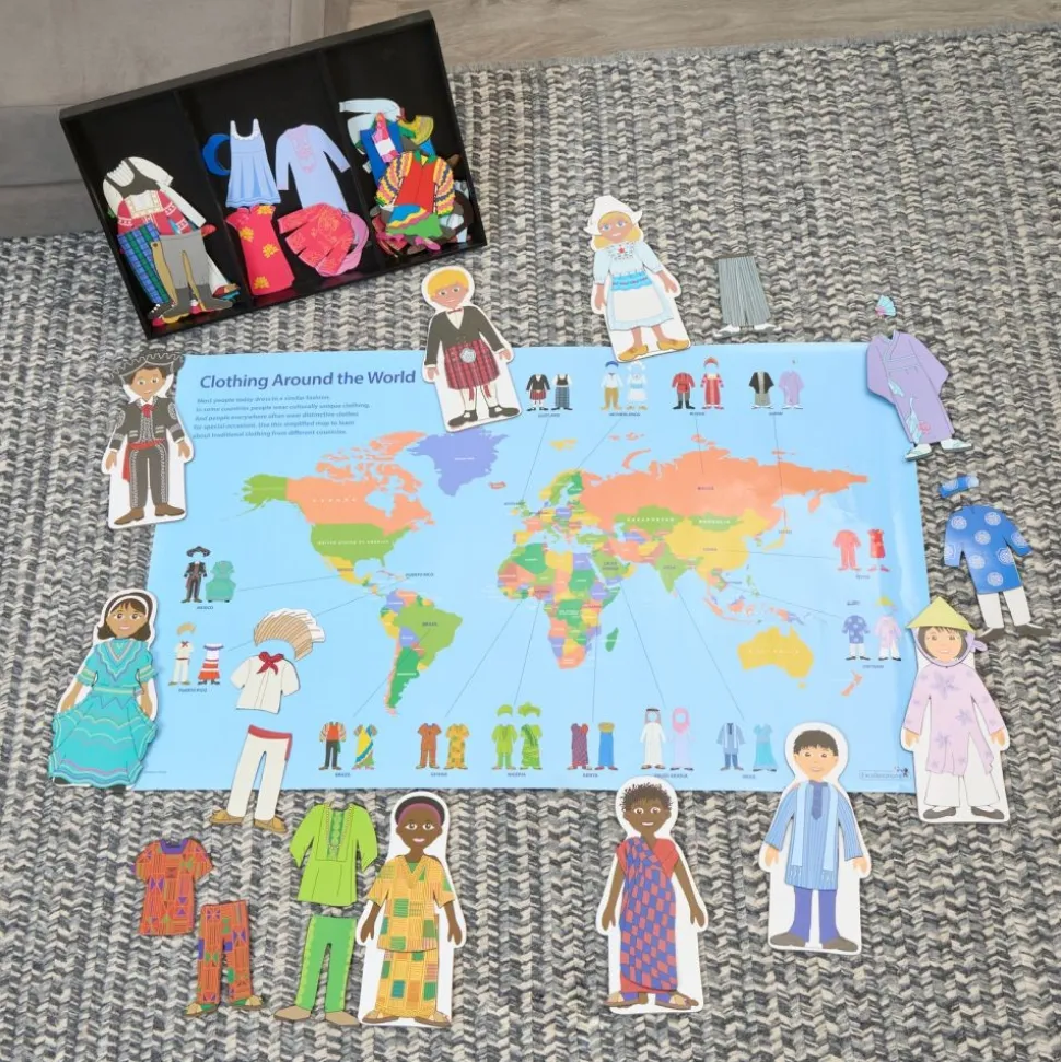 Excellerations® Magnetic Multicultural Dressing Dolls