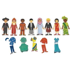 Excellerations® Magnetic Multicultural Dressing Dolls