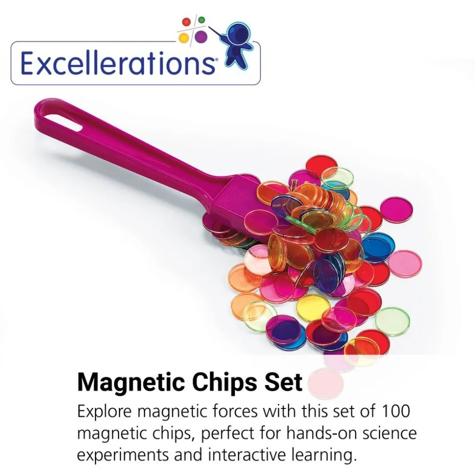Excellerations® Metal-Edged Chips for Magnets - 100 Pieces