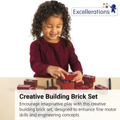 Excellerations® Mini Bricks and Rebar Tabletop Building Set - 45 Pieces
