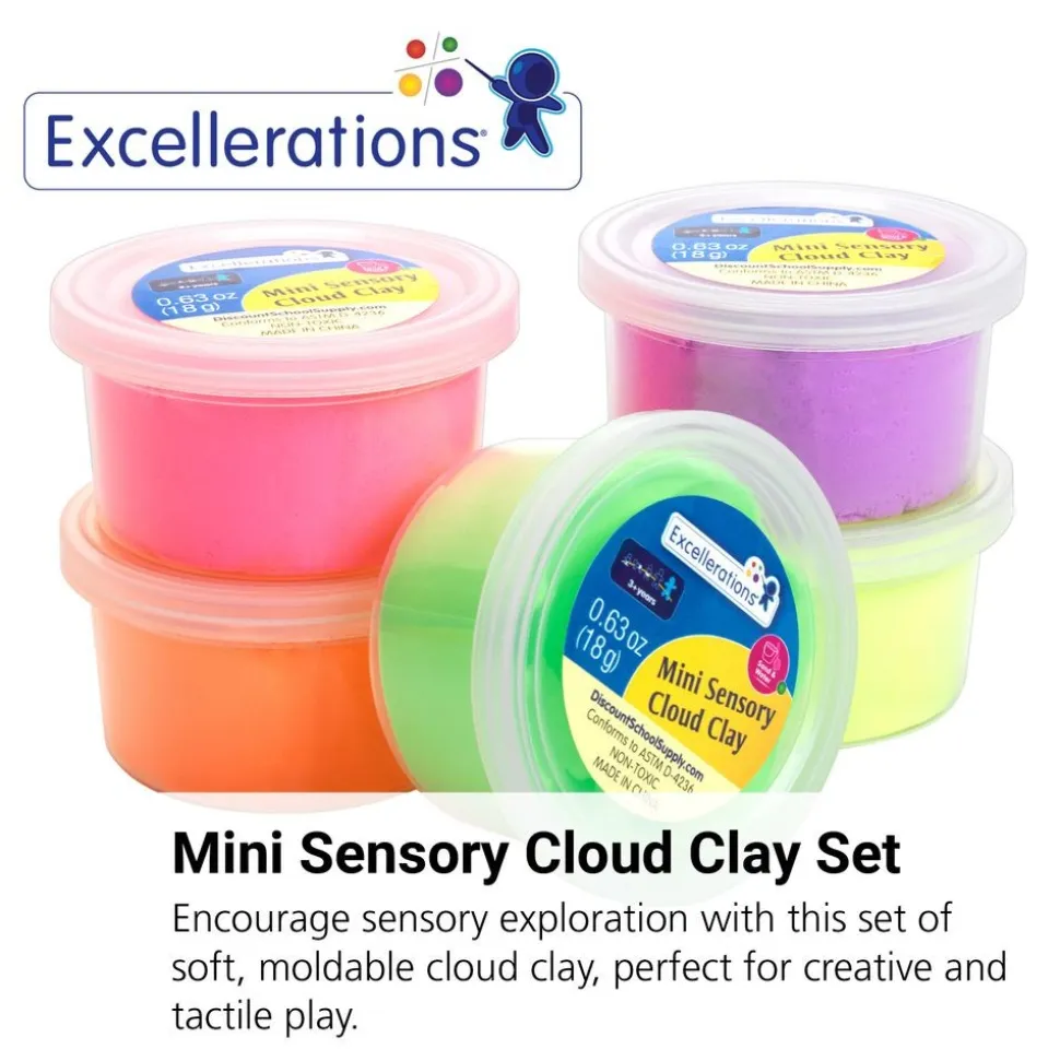 Excellerations® Mini Sensory Cloud Clay Set of 5
