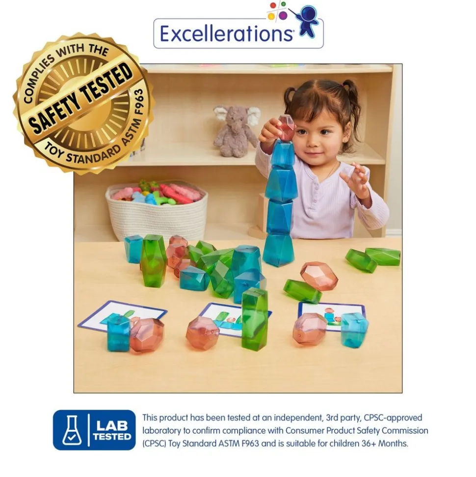 Excellerations® Mini Stacking Gems - Set of 30