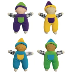 Excellerations® Multicultural Velour Soft Baby Dolls - Set of 4