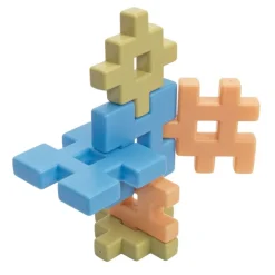 Excellerations® Natural Tones Waffle Blocks - 18 Pieces