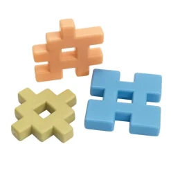 Excellerations® Natural Tones Waffle Blocks - 18 Pieces